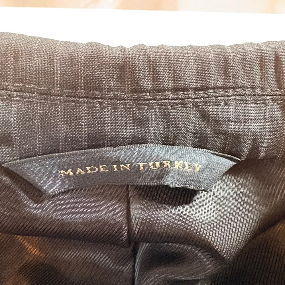 Banana Republic Pinstripe Blazer Mens 42R Wool Silk Blend Sport Coat Gray